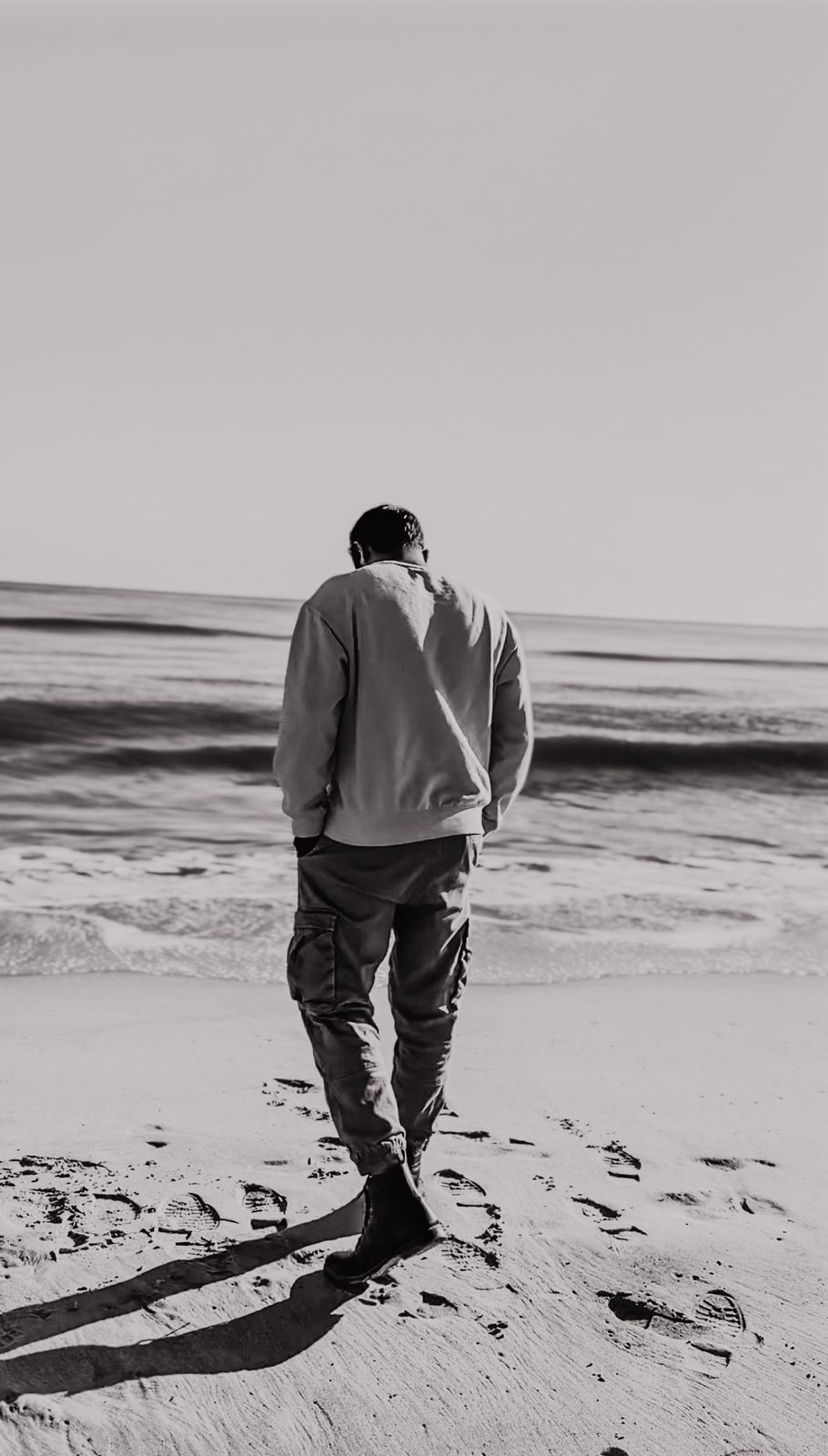 Black and white beach